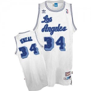 Nike NBA Maillots De O'Neal Lakers Blanc Homme Throwback #34