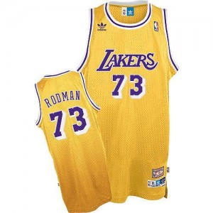 Mitchell and Ness Maillot De Basket Dennis Rodman Lakers Throwback No.73 or Homme