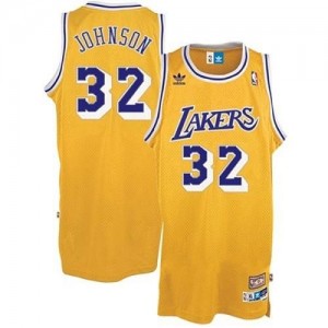 Adidas Maillot Johnson Los Angeles Lakers No.32 or Enfant Throwback