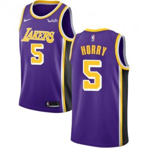 Nike NBA Maillot Basket Horry Los Angeles Lakers Violet #5 Homme Statement Edition