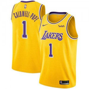 Nike NBA Maillots De Basket Caldwell-Pope Lakers or Enfant Icon Edition #1