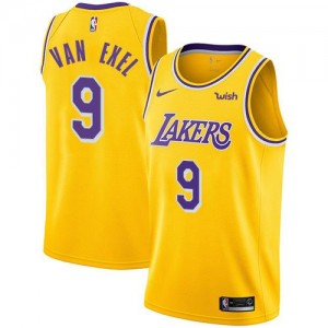 Nike Maillots De Basket Nick Van Exel Los Angeles Lakers Icon Edition No.9 or Enfant