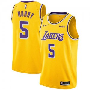 Nike Maillot Basket Robert Horry Lakers Enfant #5 or Icon Edition