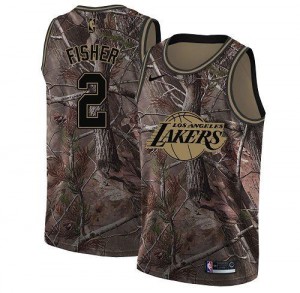 Nike Maillots Fisher Lakers Realtree Collection Homme #2 Camouflage