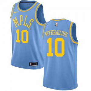 Nike NBA Maillot De Basket Sviatoslav Mykhailiuk Lakers Hardwood Classics Homme #10 Bleu