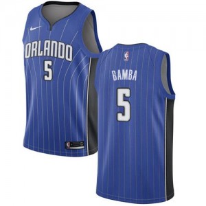 Nike Maillots De Basket Bamba Magic Icon Edition Homme #5 Bleu royal