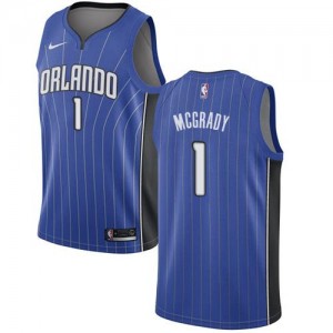 Maillot De Basket Tracy Mcgrady Magic Homme #1 Nike Icon Edition Bleu royal