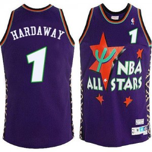 Mitchell and Ness Maillots De Hardaway Magic Violet 1995 All Star Throwback No.1 Homme