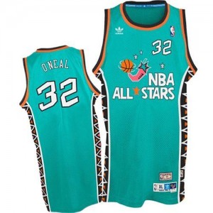 Mitchell and Ness NBA Maillots De Basket Shaquille O'Neal Orlando Magic No.32 1996 All Star Throwback Bleu clair Homme