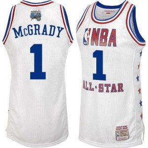 Mitchell and Ness NBA Maillots De Tracy Mcgrady Orlando Magic No.1 2003 All Star Throwback Homme Blanc