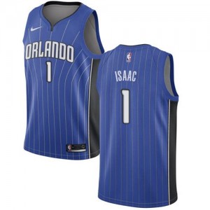 Nike Maillots Basket Isaac Orlando Magic No.1 Icon Edition Homme Bleu royal