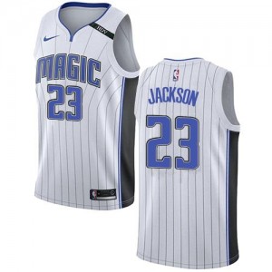 Nike NBA Maillots De Justin Jackson Magic Blanc #23 Homme Association Edition