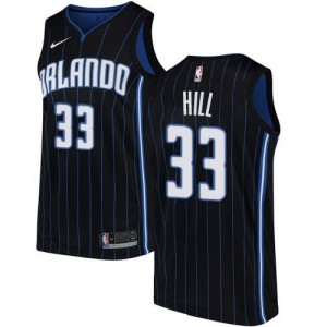 Nike NBA Maillot Basket Hill Orlando Magic Statement Edition #33 Enfant Noir