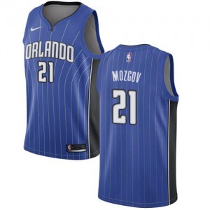Nike Maillots De Mozgov Orlando Magic #21 Homme Icon Edition Bleu royal