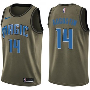 Nike NBA Maillots Basket Augustin Magic No.14 vert Homme Salute to Service