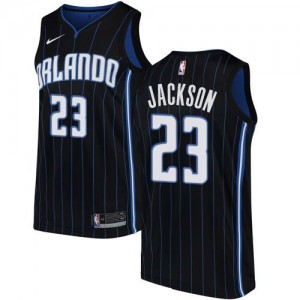 Nike Maillots Basket Justin Jackson Orlando Magic No.23 Enfant Noir Statement Edition