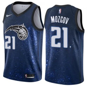 Nike Maillots Timofey Mozgov Magic Bleu #21 Homme City Edition