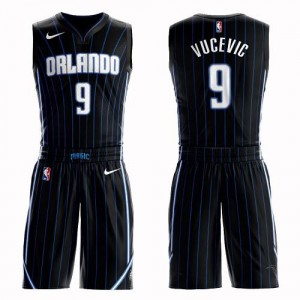 Nike Maillot Vucevic Orlando Magic #9 Enfant Suit Statement Edition Noir