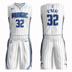 Maillots De O'Neal Magic Suit Association Edition Nike #32 Blanc Homme