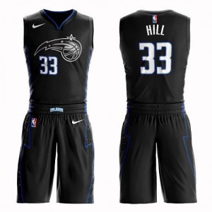 Nike NBA Maillot De Grant Hill Orlando Magic Enfant Noir No.33 Suit City Edition