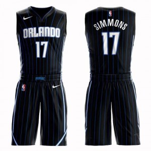 Nike NBA Maillots De Simmons Orlando Magic Noir Enfant No.17 Suit Statement Edition