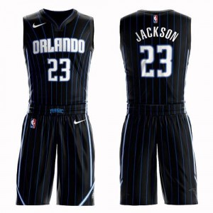 Nike Maillots Jackson Orlando Magic Suit Statement Edition Homme Noir #23