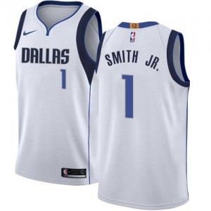 Maillot De Smith Jr. Dallas Mavericks No.1 Homme Blanc Nike Association Edition