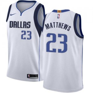 Nike NBA Maillot Basket Wesley Matthews Dallas Mavericks No.23 Association Edition Homme Blanc