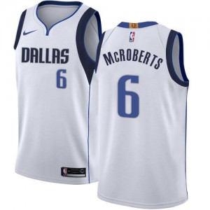 Nike NBA Maillots McRoberts Dallas Mavericks Homme Association Edition Blanc #6
