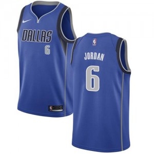 Maillot Basket Jordan Dallas Mavericks No.6 Icon Edition Bleu royal Nike Homme