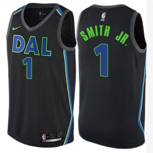 Nike NBA Maillots Basket Smith Jr. Mavericks City Edition Noir Homme #1
