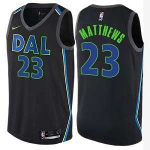 Nike NBA Maillot De Wesley Matthews Dallas Mavericks Noir City Edition #23 Homme