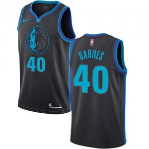 Maillot Barnes Dallas Mavericks City Edition Noir de carbone Homme Nike No.40