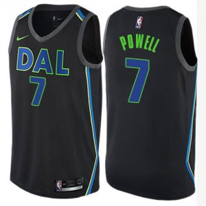 Nike NBA Maillot Basket Powell Dallas Mavericks No.7 City Edition Homme Noir