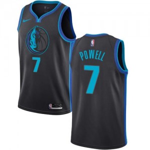 Maillot Basket Dwight Powell Dallas Mavericks #7 Noir de carbone Homme Nike City Edition