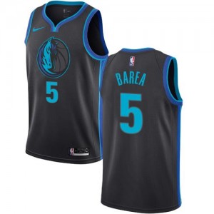 Nike NBA Maillots De Jose Juan Barea Mavericks Homme Noir de carbone No.5 City Edition