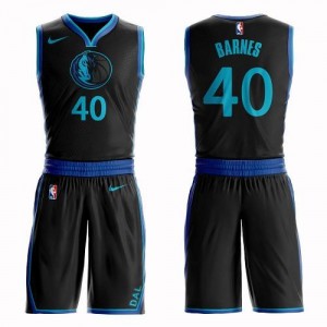 Nike NBA Maillot Barnes Dallas Mavericks Suit City Edition Homme Noir No.40