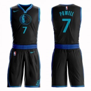 Nike Maillot Basket Dwight Powell Dallas Mavericks Homme Noir Suit City Edition #7
