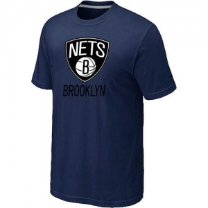  T-Shirt De Basket Nets Homme Big & Tall Primary Logo bleu marine 