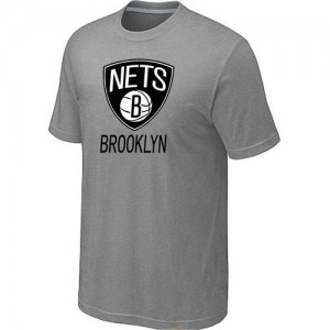  NBA Tee-Shirt De Brooklyn Nets Gris Homme Big & Tall Primary Logo