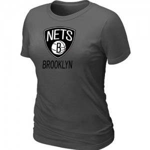  NBA Tee-Shirt De Nets Gris foncé Big & Tall Primary Logo Femme