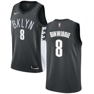 Nike NBA Maillot Basket Dinwiddie Brooklyn Nets #8 Gris Homme Statement Edition