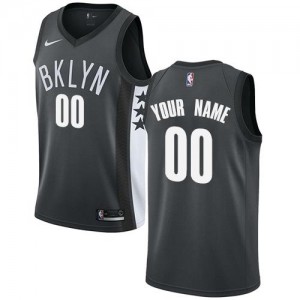 Nike NBA Personnalisable Maillot Basket Nets Gris Homme Statement Edition
