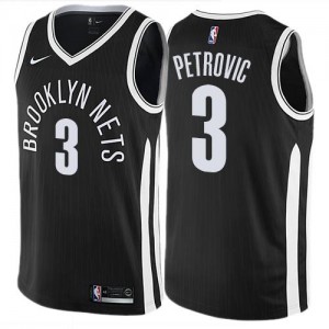 Maillot Basket Drazen Petrovic Brooklyn Nets Nike City Edition Enfant Noir #3