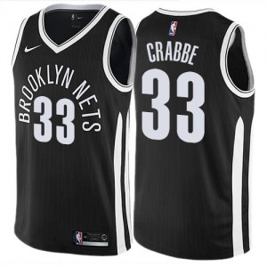 Nike NBA Maillot De Allen Crabbe Brooklyn Nets Homme No.33 Noir City Edition