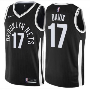 Nike NBA Maillot Davis Nets Homme Noir #17 City Edition