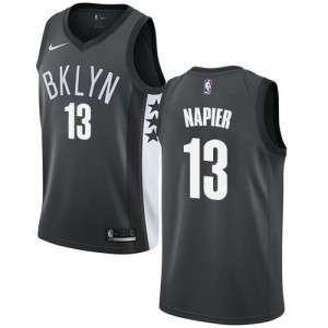 Nike Maillot De Shabazz Napier Brooklyn Nets Homme Gris #13 Statement Edition