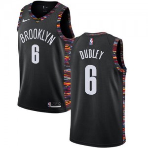 Nike NBA Maillots De Jared Dudley Nets Noir Enfant #6 2018/19 City Edition