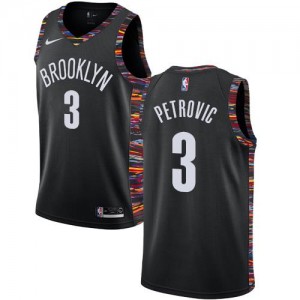 Nike NBA Maillots De Drazen Petrovic Brooklyn Nets Homme 2018/19 City Edition Noir #3