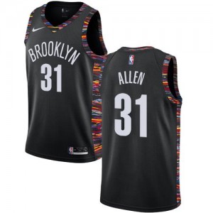 Maillots Basket Jarrett Allen Nets Homme No.31 2018/19 City Edition Noir Nike